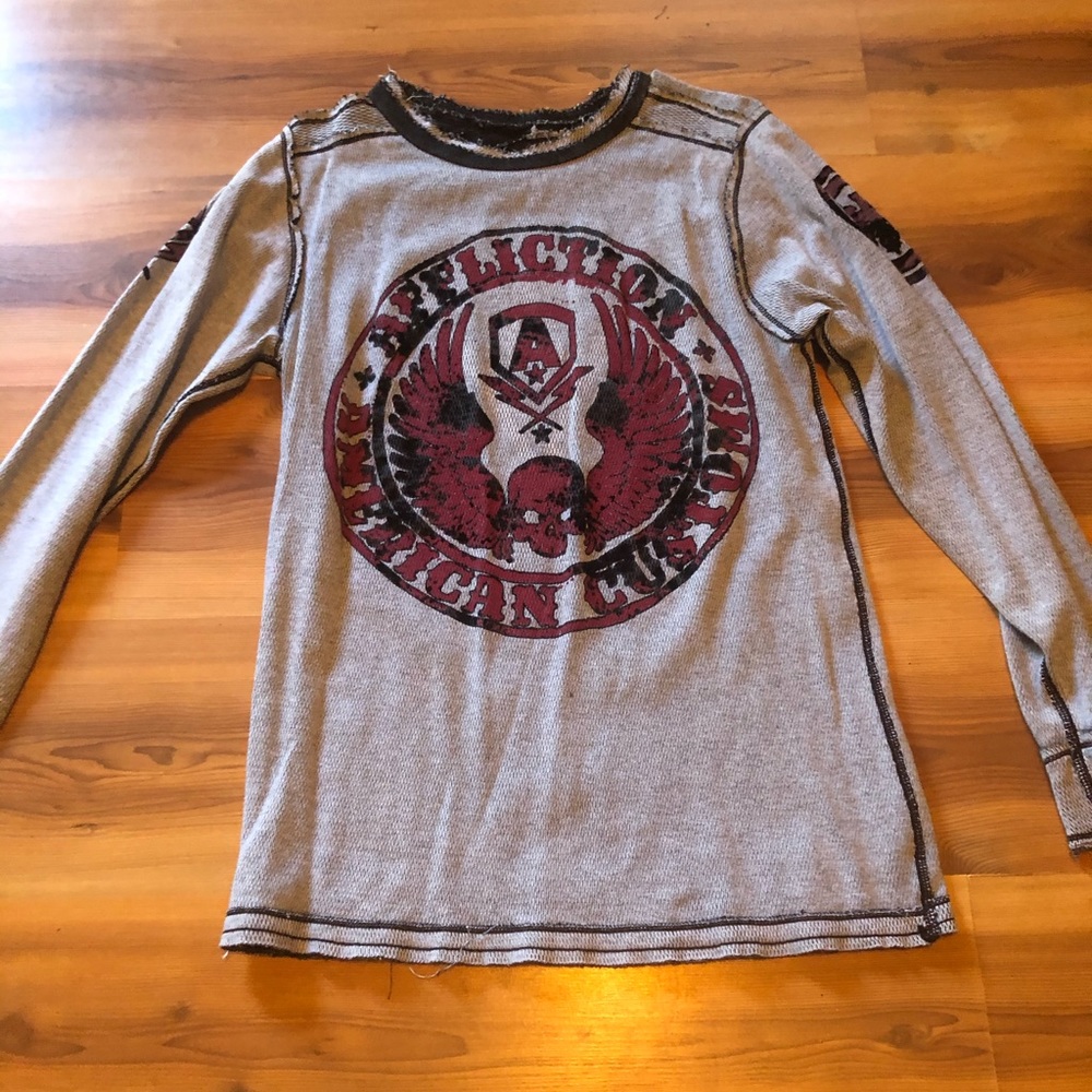 Reversible Men’s Affliction long sleeve shirt